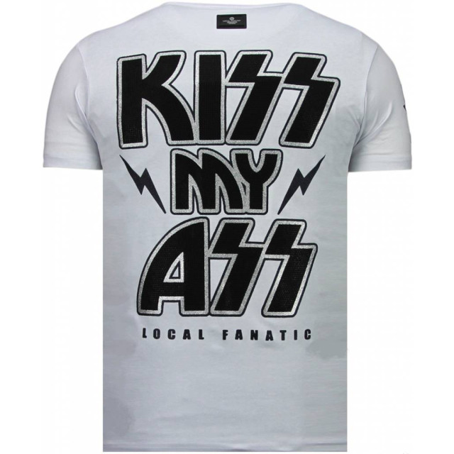 Local Fanatic Kiss my mickey rhinestone t-shirt 5771W large