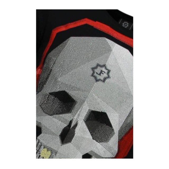 Local Fanatic Skull bring the beat rhinestone t-shirt 5779Z large