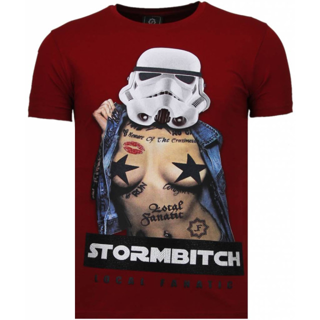 Local Fanatic Stormbitch rhinestone t-shirt 5770B large