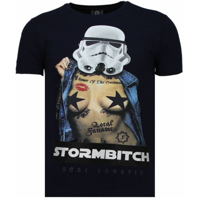 Local Fanatic Stormbitch rhinestone t-shirt 5770N large