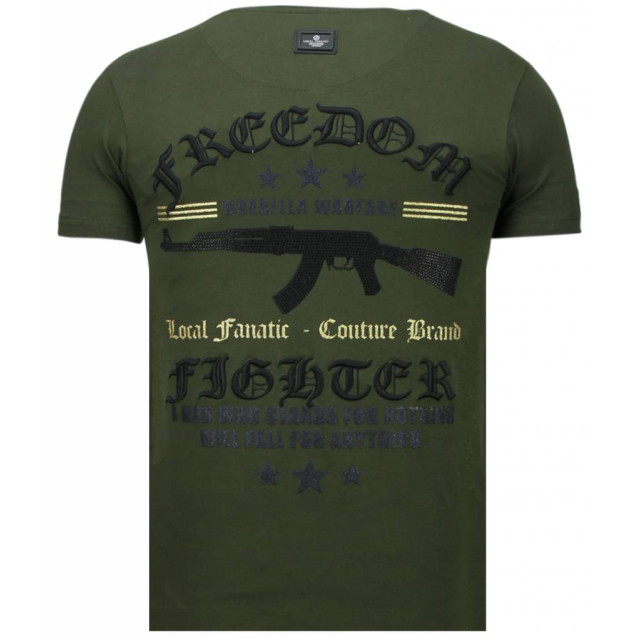 Local Fanatic Freedom fighter rhinestone t-shirt 5765G large