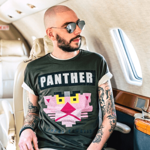 Local Fanatic Panther for a cougar rhinestone t-shirt 5780G large