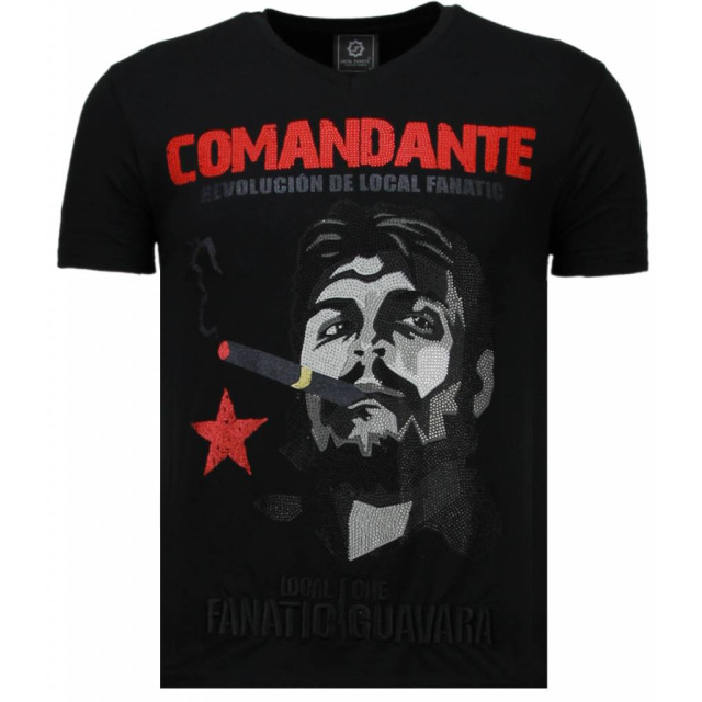 Local Fanatic Che guevara comandante rhinestone t-shirt 5781Z large