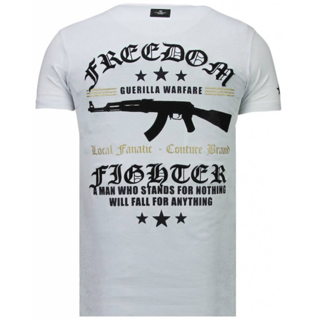 Local Fanatic Freedom fighter rhinestone t-shirt 5765W large