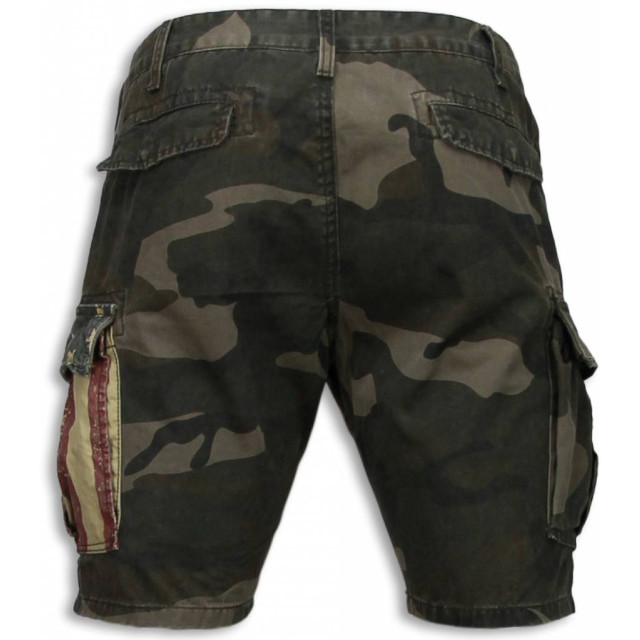 Bread & Buttons Korte broeken slim fit camouflage shorts 3717#GR large