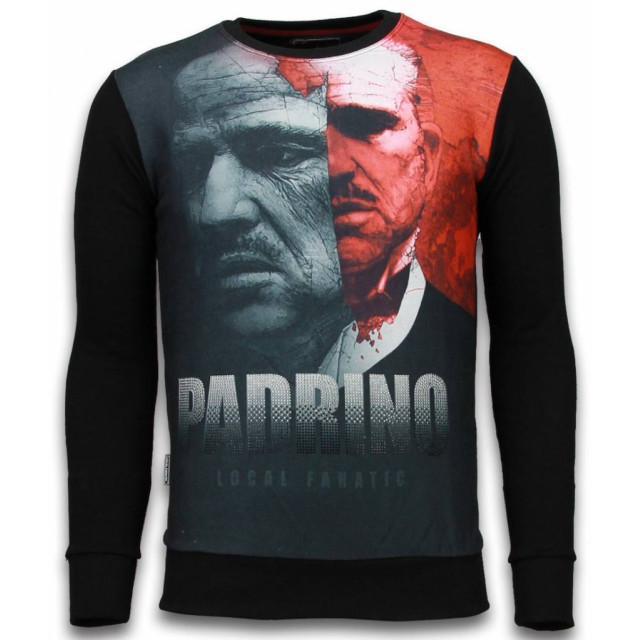 Local Fanatic El padrino two faced digital rhinestone sweater 6039Z large