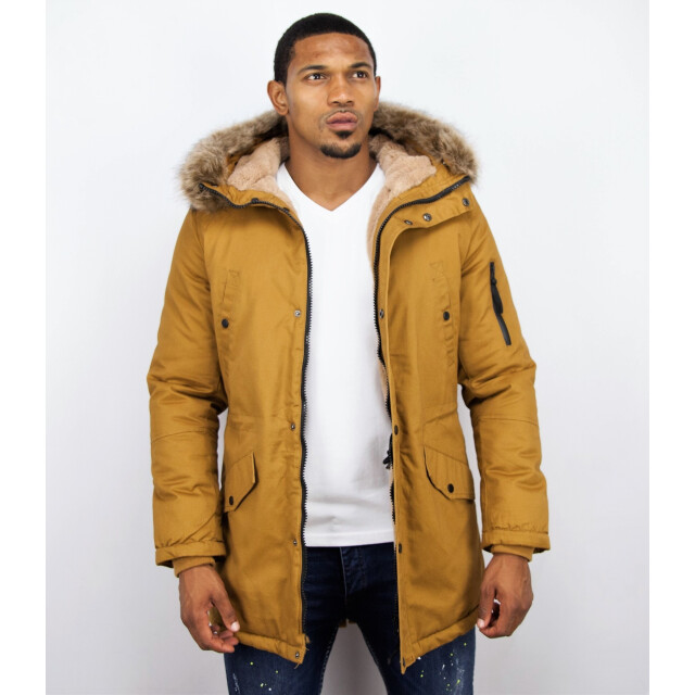 Enos Lange winterjas met faux bontkraag CA-7023GL | CA-7105GL large