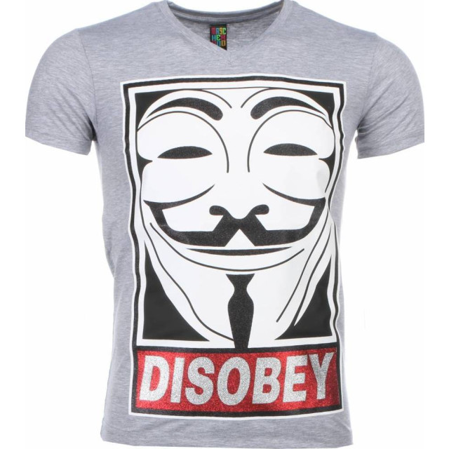 Local Fanatic T-shirt anonymous disobey print 2301G large