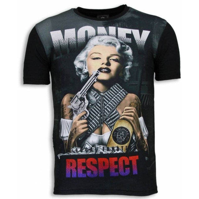 Local Fanatic Marilyn money digital rhinestone t-shirt 6172 large