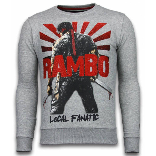 Local Fanatic Rambo rhinestone sweater 5910LG large