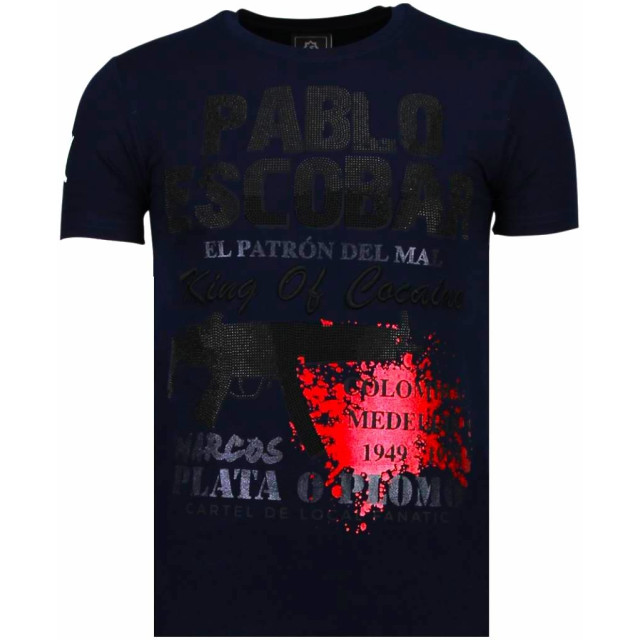 Local Fanatic Pablo escobar narcos rhinestone t-shirt 5782Z large