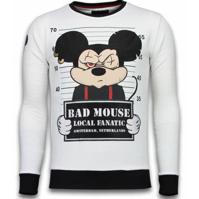 Local Fanatic Bad mouse rhinestone sweater 6080W large