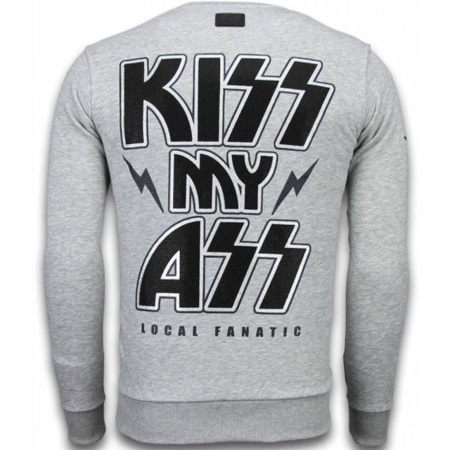 Local Fanatic Kiss my mickey rhinestone sweater 5912G large