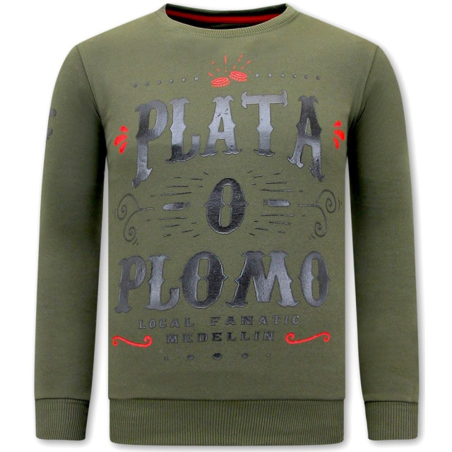 Local Fanatic Trui met print plata o plomo 11-6462 large