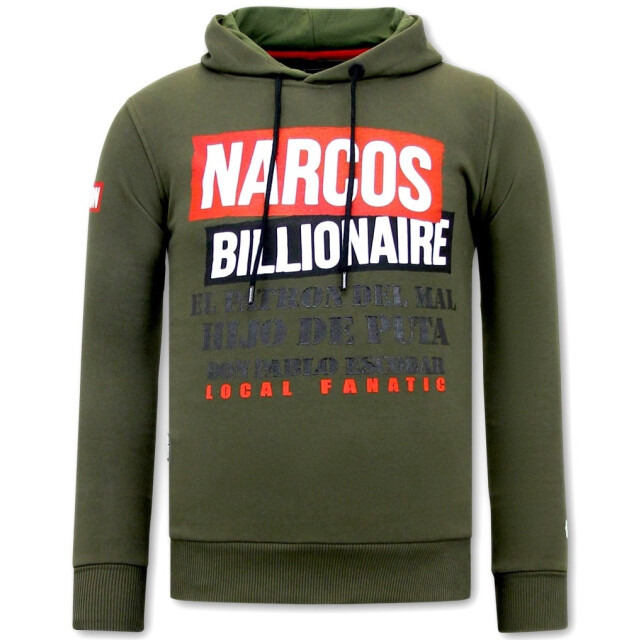 Local Fanatic Hoodie print narcos billionaire 11-6486 large
