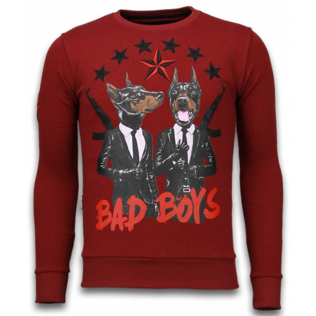 Local Fanatic Bad boys rhinestone sweater 5918B large