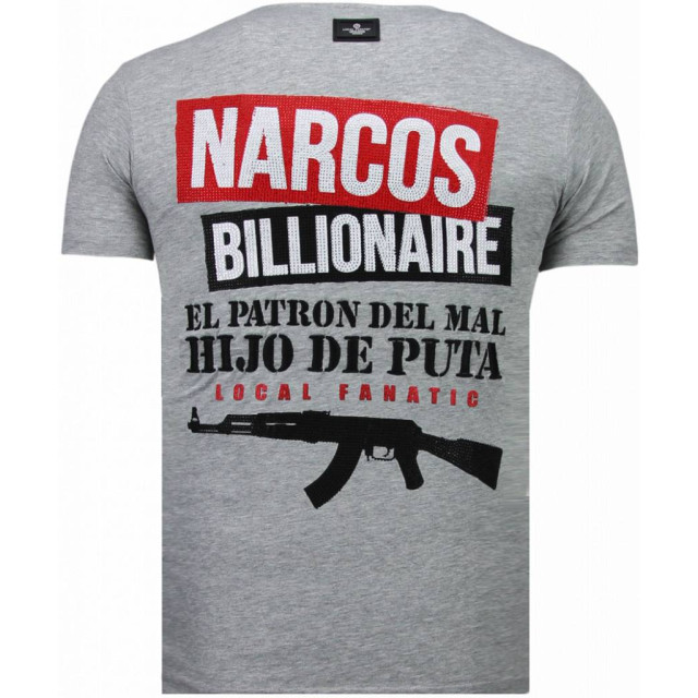 Local Fanatic El patron narcos billionaire rhinestone t-shirt 5783G large