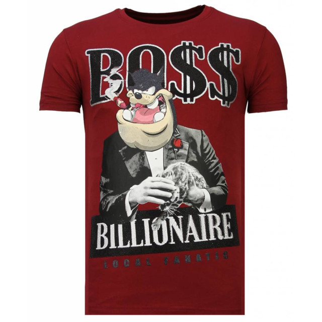 Local Fanatic Billionaire boss rhinestone t-shirt 13-6205B large