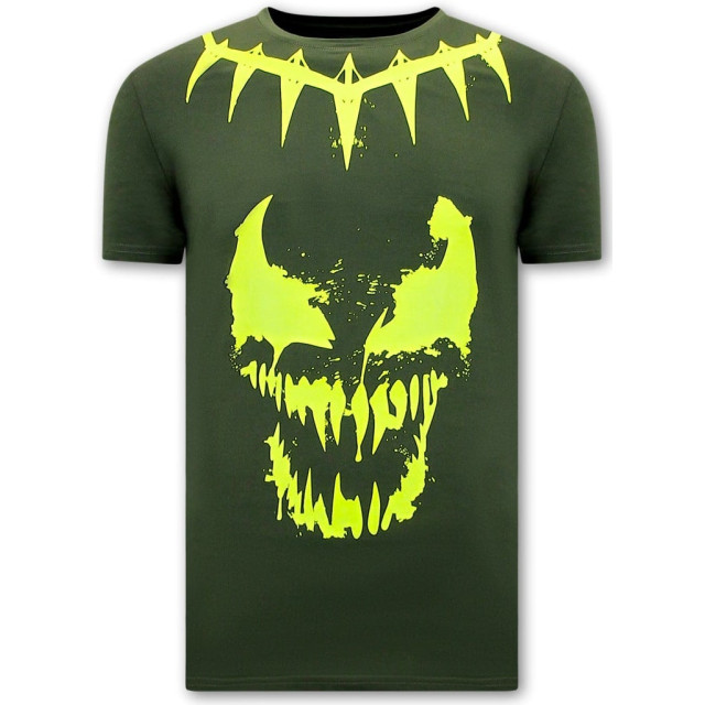 Local Fanatic T-shirts met print venom face neon 11-6423 large