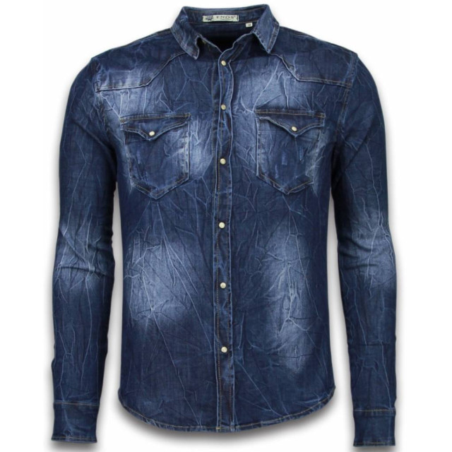 Enos Denim shirt spijker slim fit CMJ-9812B large