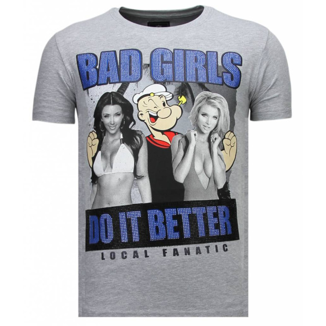 Local Fanatic Bad girls do it better rhinestone t-shirt 13-6210G large