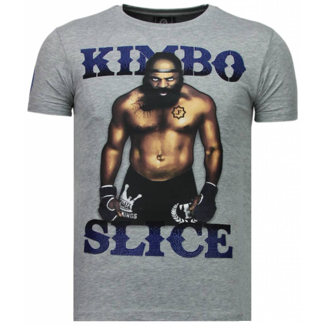 Local Fanatic Kimbo slice rhinestone t-shirt 5766G large