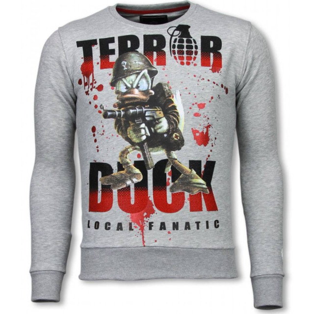 Local Fanatic Terror duck rhinestone sweater 6173G large