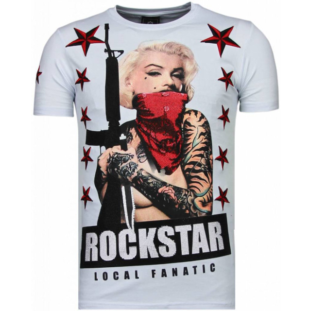 Local Fanatic Marilyn rockstar rhinestone t-shirt 6005W large