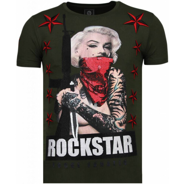 Local Fanatic Marilyn rockstar rhinestone t-shirt 6005G large