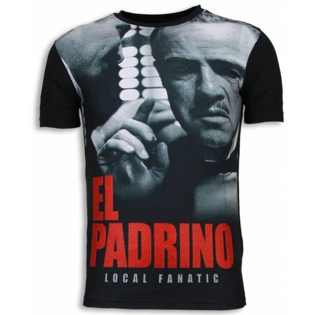 Local Fanatic El padrino face digital rhinestone t-shirt 6162 large