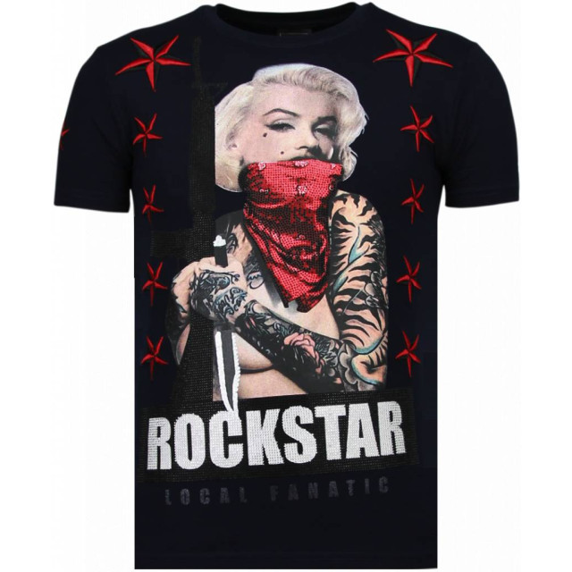 Local Fanatic Marilyn rockstar rhinestone t-shirt 6005B large