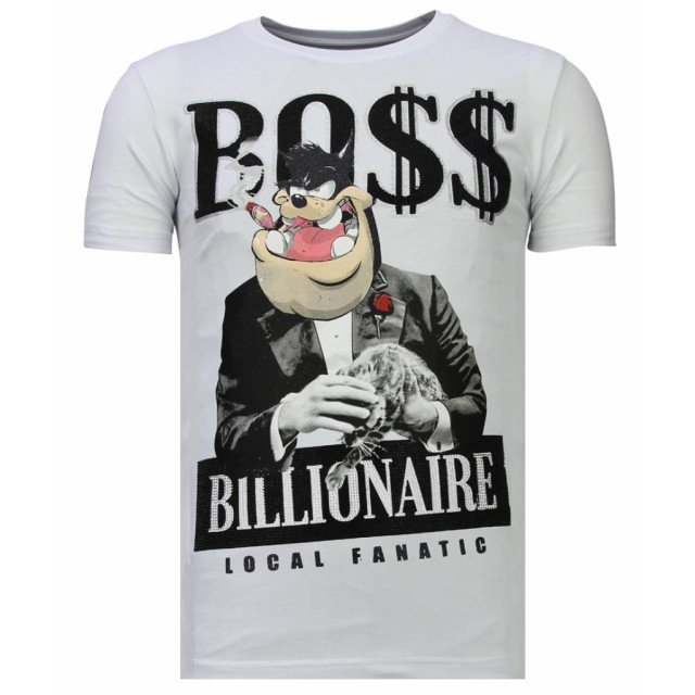 Local Fanatic Billionaire boss rhinestone t-shirt 13-6205W large