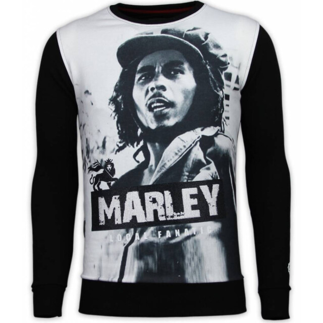 Local Fanatic Bob marley digital rhinestone sweater 13-6240 large