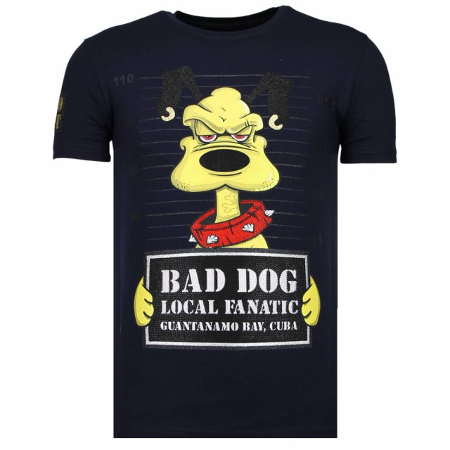 Local Fanatic Bad dog rhinestone t-shirt 13-6207N large