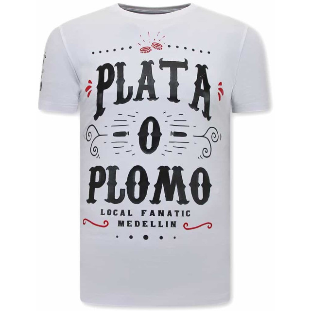 Local Fanatic Narcos plata o plomo t-shirt 11-6461 large