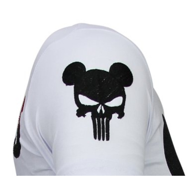 Local Fanatic Punisher mickey rhinestone t-shirt 13-6208W large