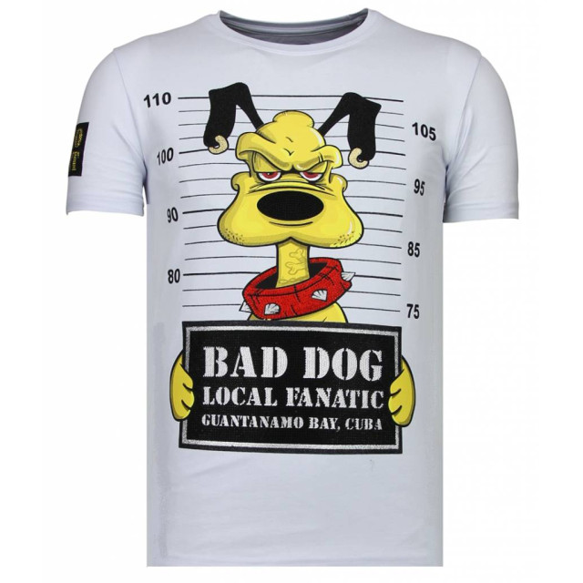 Local Fanatic Bad dog rhinestone t-shirt 13-6207W large