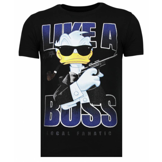 Local Fanatic Like a boss rhinestone t-shirt 13-6220Z large