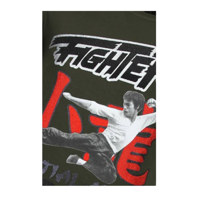 Local Fanatic Fighter bruce lee t-shirt rhinestones 13-6211K large