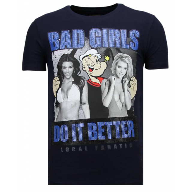 Local Fanatic Bad girls do it better rhinestone t-shirt 13-6210N large