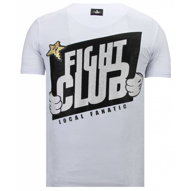 Local Fanatic Fight club mario rhinestone t-shirt 13-6219W large