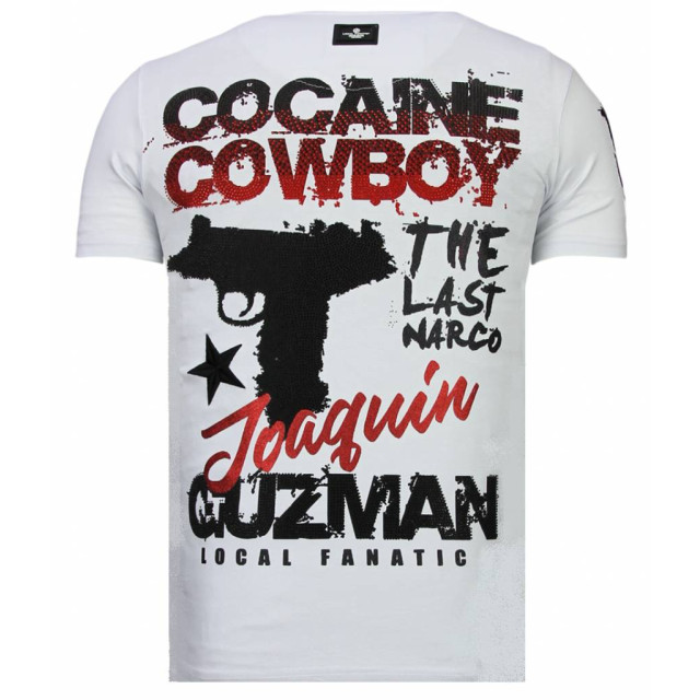 Local Fanatic Cocaine cowboy rhinestone t-shirt 13-6218W large