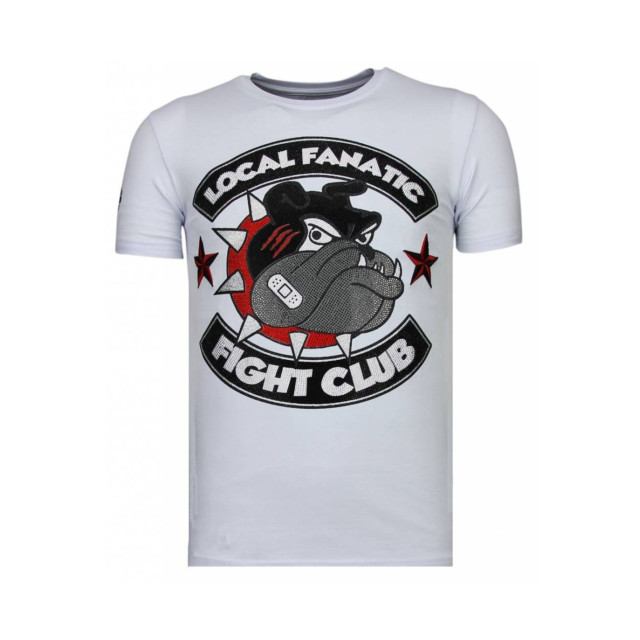 Local Fanatic Fight club spike rhinestone t-shirt 13-6230W large