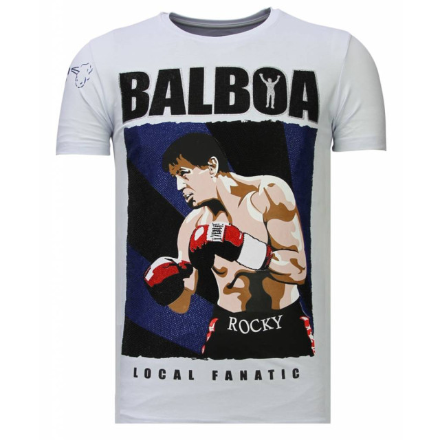 Local Fanatic Balboa rhinestone t-shirt 13-6223W large