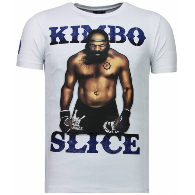 Local Fanatic Kimbo slice rhinestone t-shirt 5766W large