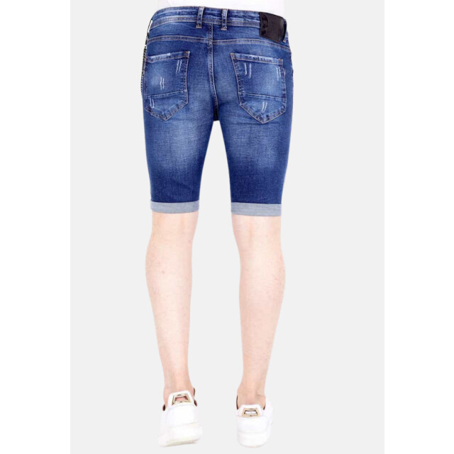 Local Fanatic Korte broek slim fit met patches 1018 LF-DNM-1018 large