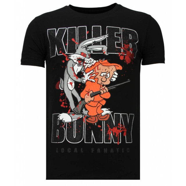 Local Fanatic Killer bunny rhinestone t-shirt 13-6229Z large