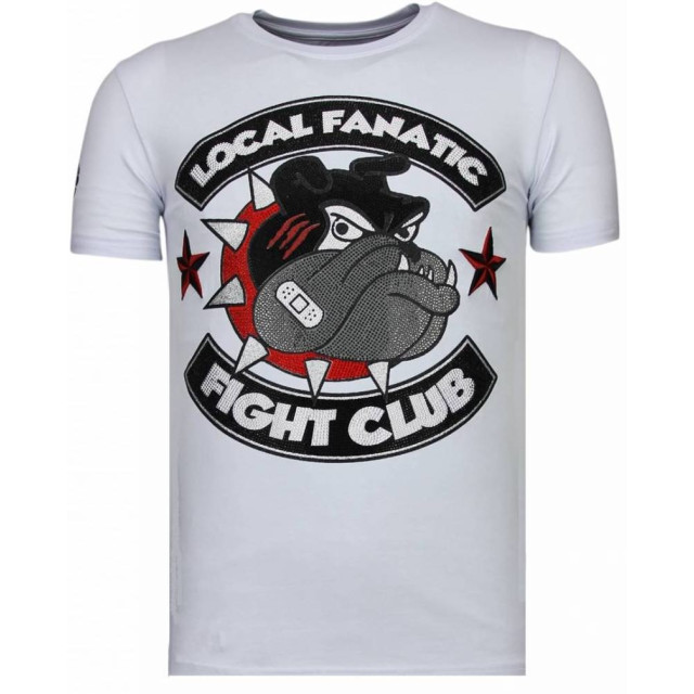 Local Fanatic Fight club spike rhinestone t-shirt 13-6230W large