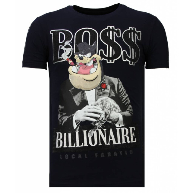 Local Fanatic Billionaire boss rhinestone t-shirt 13-6205N large
