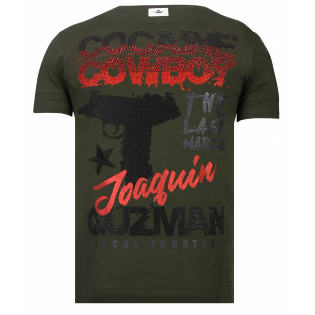 Local Fanatic Cocaine cowboy rhinestone t-shirt 13-6218K large